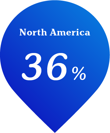 North America 39%